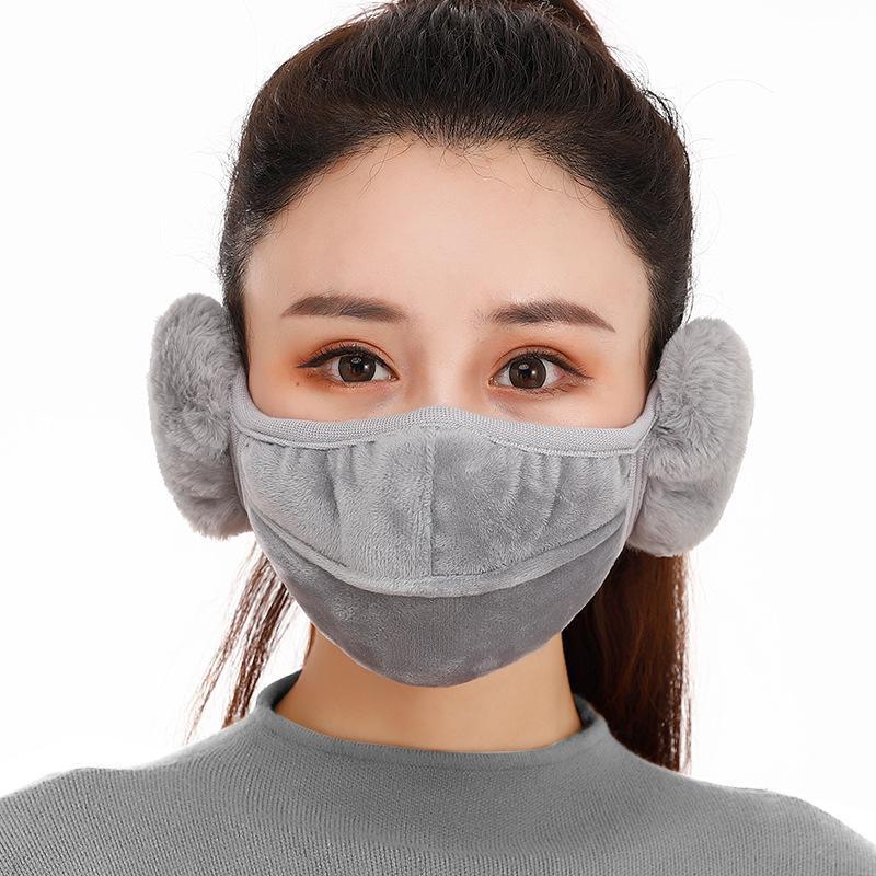 Winter Dust-Proof Warm And Cold-Proof Female Earmuffs Cover The Riding Opening The Nose Is Exposed Breathable Ears