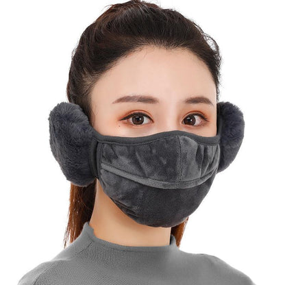Winter Dust-Proof Warm And Cold-Proof Female Earmuffs Cover The Riding Opening The Nose Is Exposed Breathable Ears