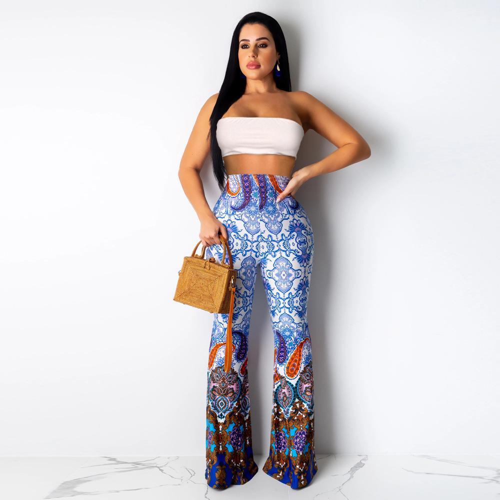 Fashion Pattern Printed Women'S Bootcut Pants