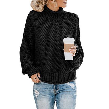 Women Fall/Winter New Loose Turtleneck Pullover Plus Size Sweater