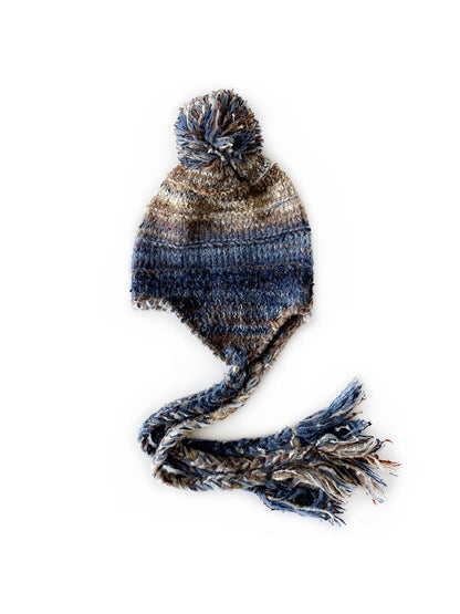 Haila - Women’s Colorblock Knit Earflap Beanie