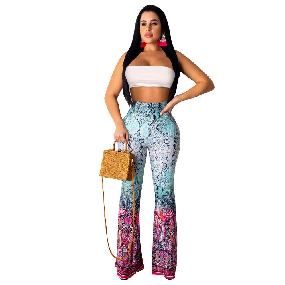 Fashion Pattern Printed Women'S Bootcut Pants