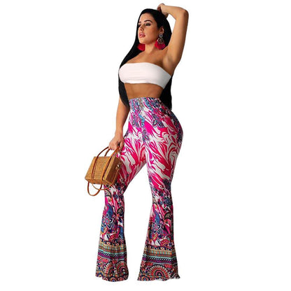 Fashion Pattern Printed Women'S Bootcut Pants