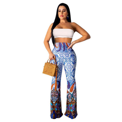 Fashion Pattern Printed Women'S Bootcut Pants
