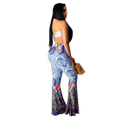 Fashion Pattern Printed Women'S Bootcut Pants
