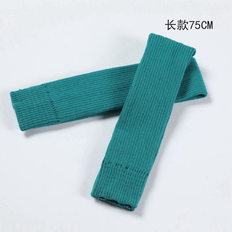 Adult Ballet Socks Yarn Yoga Warm Latin Leg Guard Extended Foot Over Knee Pile Stocking Cover 75Cm