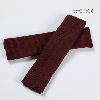 Adult Ballet Socks Yarn Yoga Warm Latin Leg Guard Extended Foot Over Knee Pile Stocking Cover 75Cm