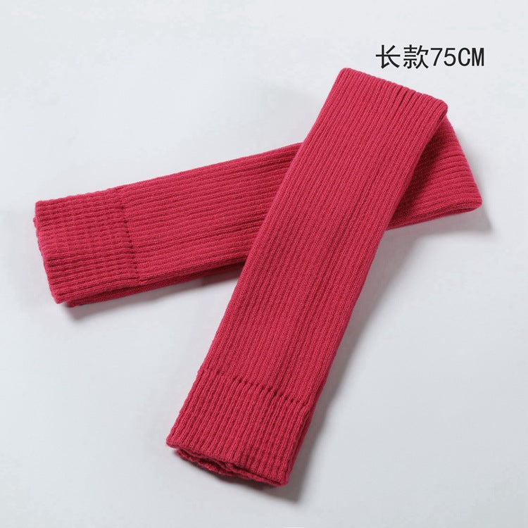 Adult Ballet Socks Yarn Yoga Warm Latin Leg Guard Extended Foot Over Knee Pile Stocking Cover 75Cm