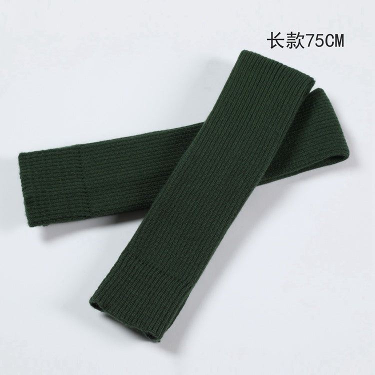 Adult Ballet Socks Yarn Yoga Warm Latin Leg Guard Extended Foot Over Knee Pile Stocking Cover 75Cm