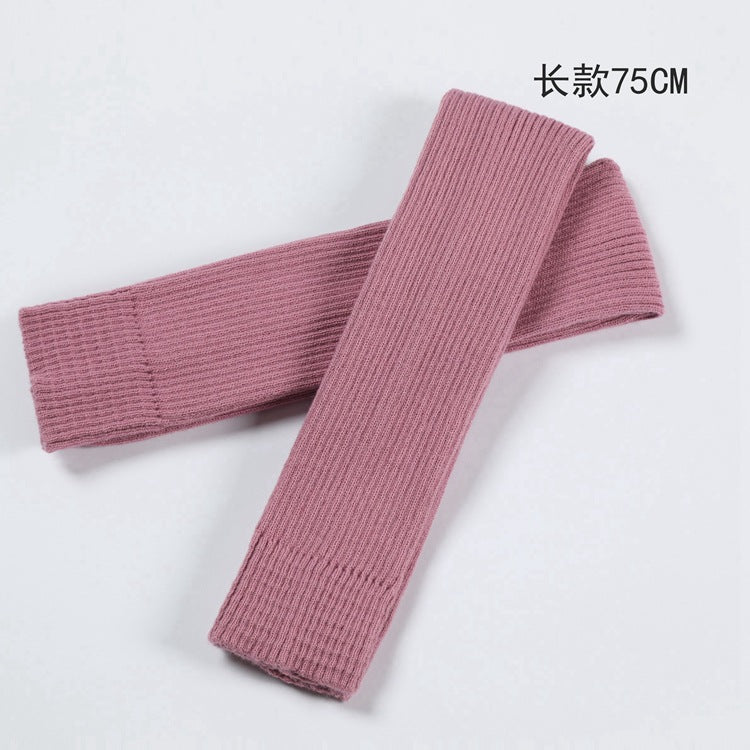 Adult Ballet Socks Yarn Yoga Warm Latin Leg Guard Extended Foot Over Knee Pile Stocking Cover 75Cm