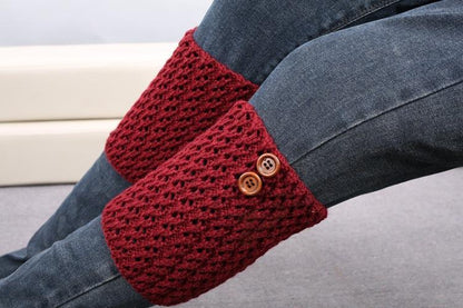 Boot Cuff Thick Short-Sleeved Thick Thick Bamboo Knit Wool Yarn Socks - 13