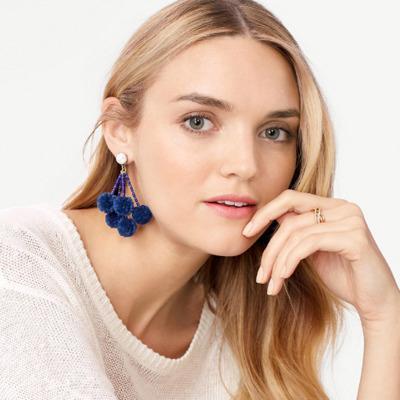1 Pair Bohemia Style Long Earrings Small Tassel Jewelry Xmas Party