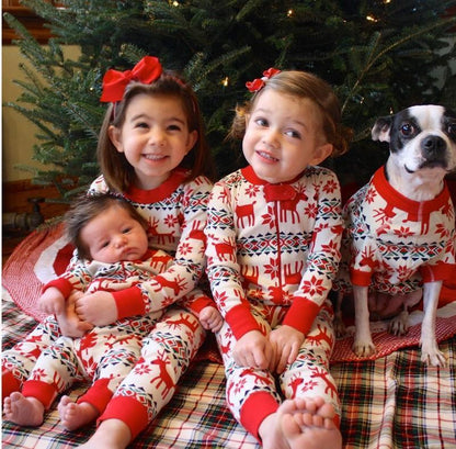 Family Christmas Pajams Printing Set Xmas Family Suit -4