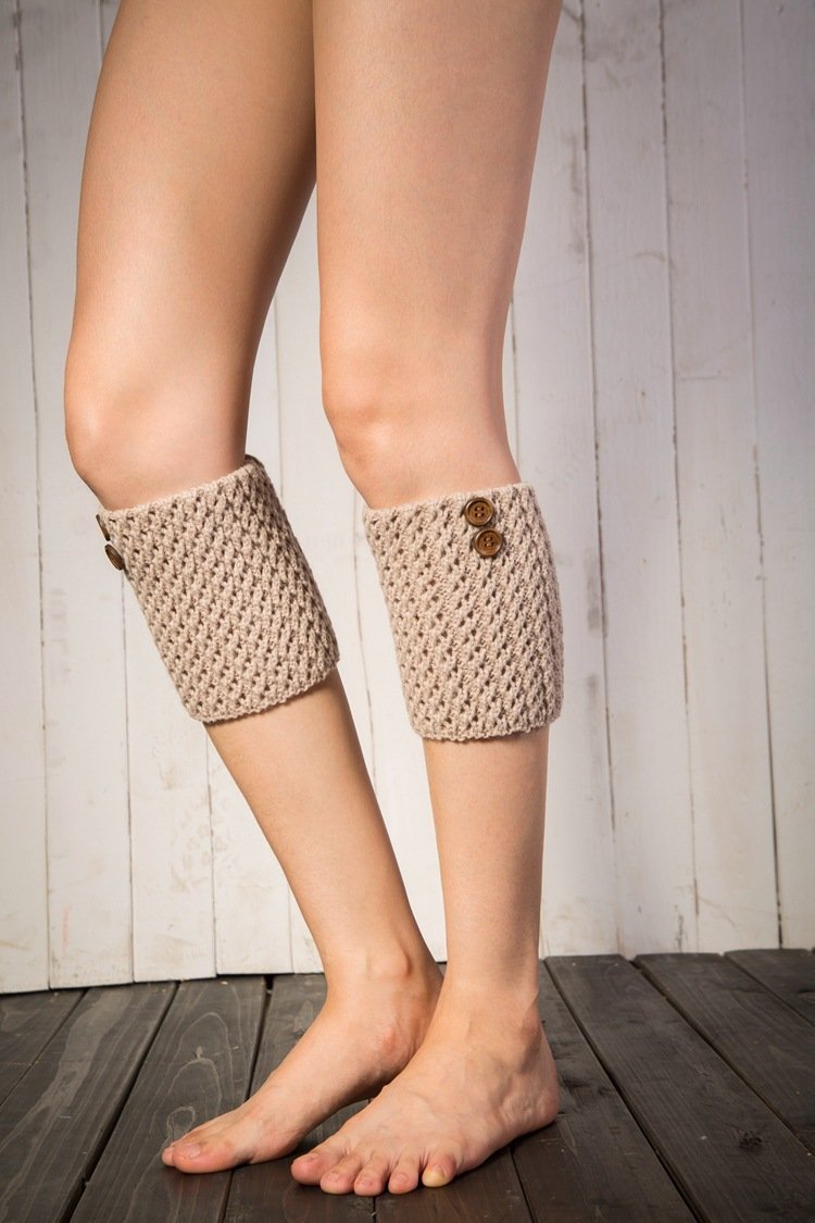 Boot Cuff Thick Short-Sleeved Thick Thick Bamboo Knit Wool Yarn Socks - 13