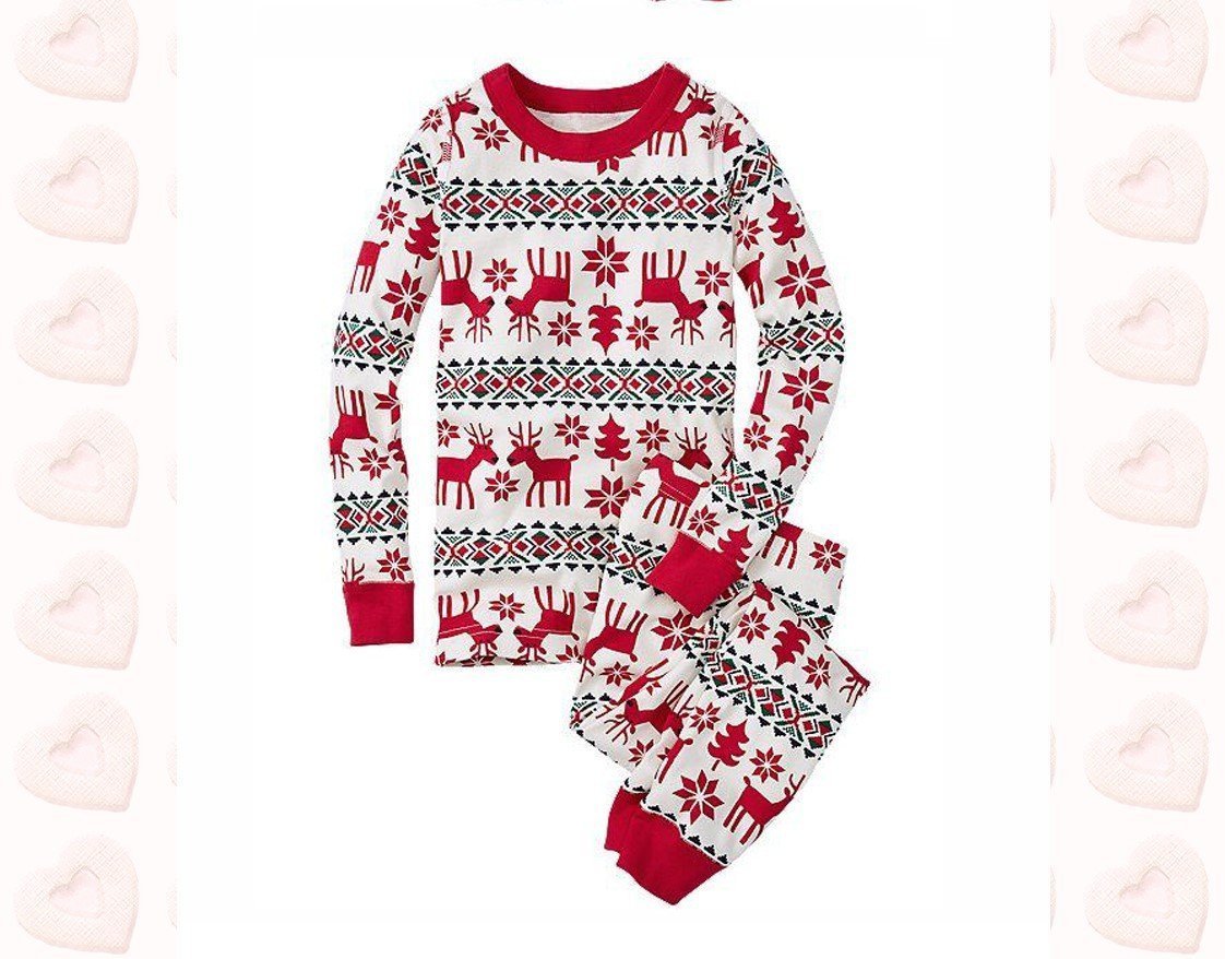 Family Christmas Pajams Printing Set Xmas Family Suit -4