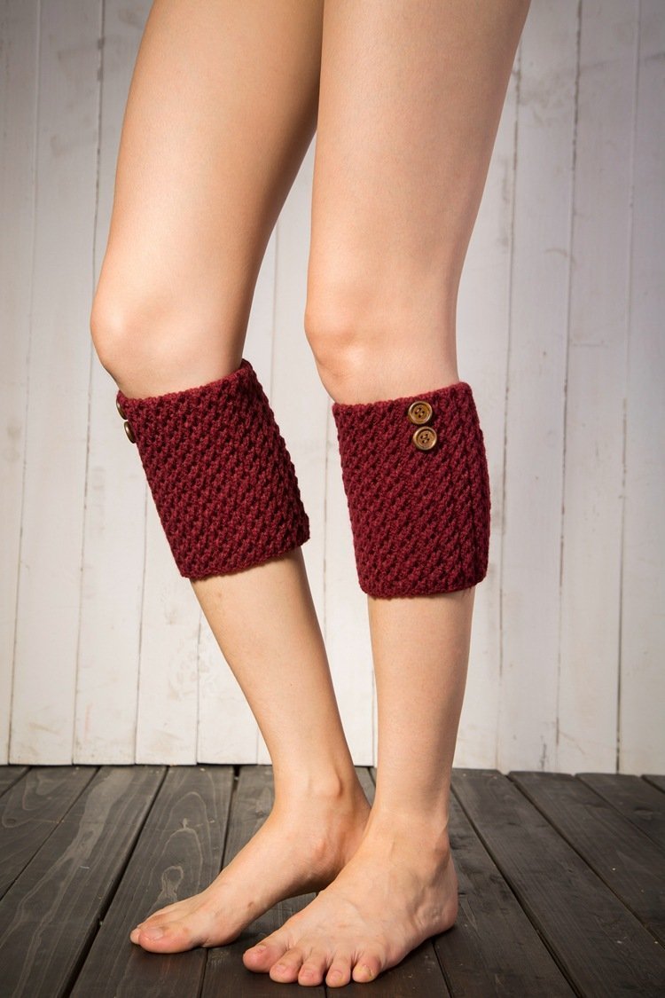 Boot Cuff Thick Short-Sleeved Thick Thick Bamboo Knit Wool Yarn Socks - 13