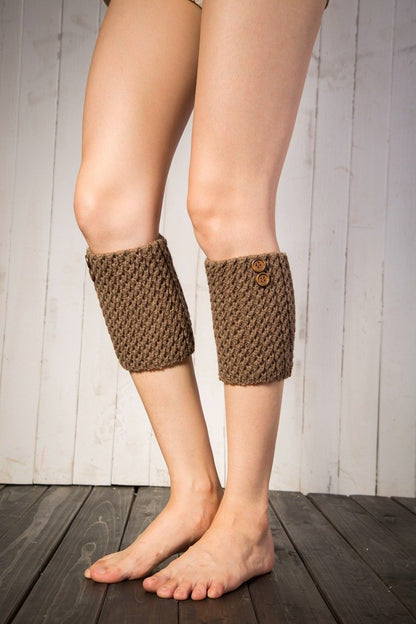 Boot Cuff Thick Short-Sleeved Thick Thick Bamboo Knit Wool Yarn Socks - 13