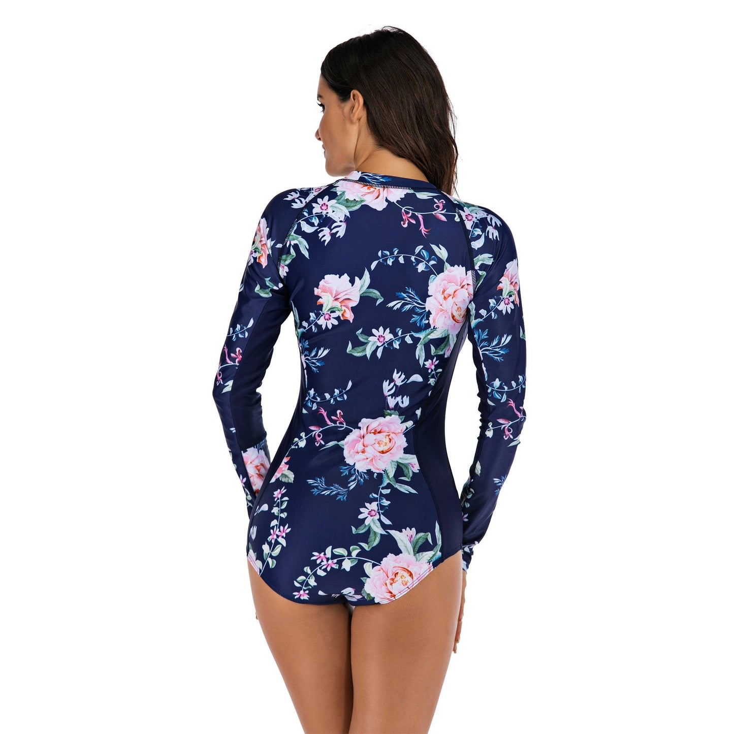 Female  Hot Spring Swimsuit Diving Suit Surfsuit One-Piece Long Sleeve Wetsuit