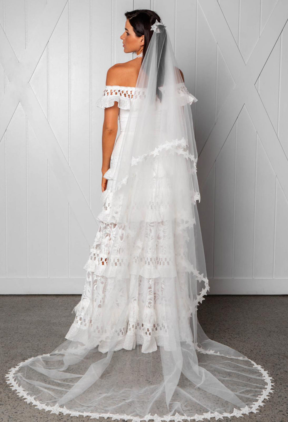 Women'S Lace One Shoulder Lotus Leaf Wedding Evening Party Dress