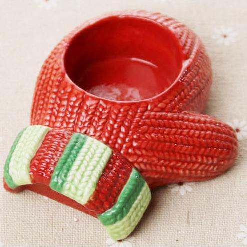 Cute Glove Candle Holder Xmas    Christmas Party