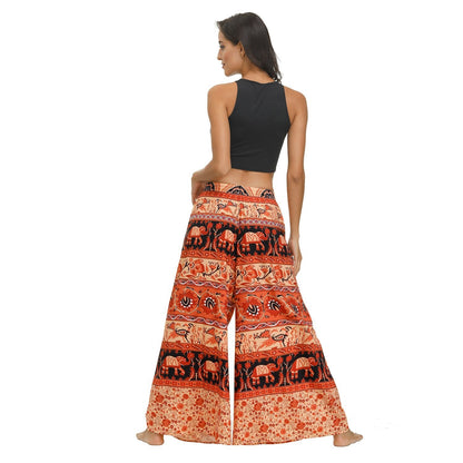 Bohemian Print Ethnic Loose Wide-Leg Pants