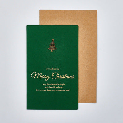 Gold Foil Merry Christmas Card With Envelope