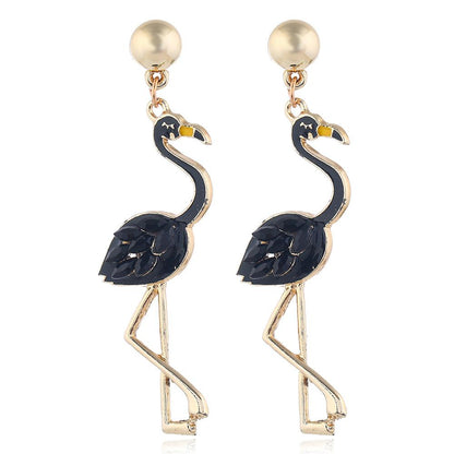 Hot New Long Tassel Flamingo Ladies Christmas Earrings