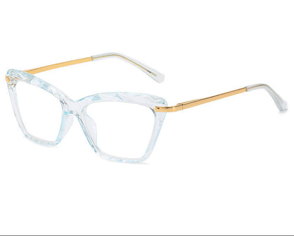 Retro Transparent Multi-Faceted Crystal Eyeglasses Frames