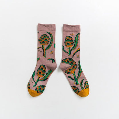 Designer Socks Children Boneless Sewing Head Pop Style Small Red Book Women'S Cotton Socks