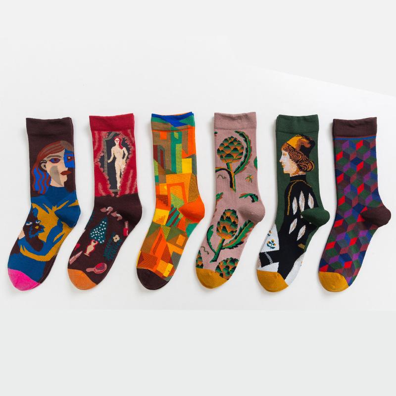 Designer Socks Children Boneless Sewing Head Pop Style Small Red Book Women'S Cotton Socks