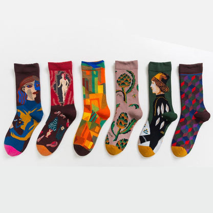 Designer Socks Children Boneless Sewing Head Pop Style Small Red Book Women'S Cotton Socks