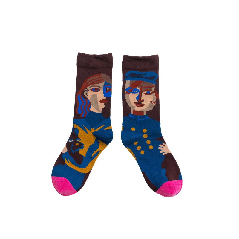 Designer Socks Children Boneless Sewing Head Pop Style Small Red Book Women'S Cotton Socks