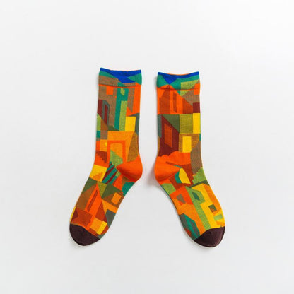 Designer Socks Children Boneless Sewing Head Pop Style Small Red Book Women'S Cotton Socks