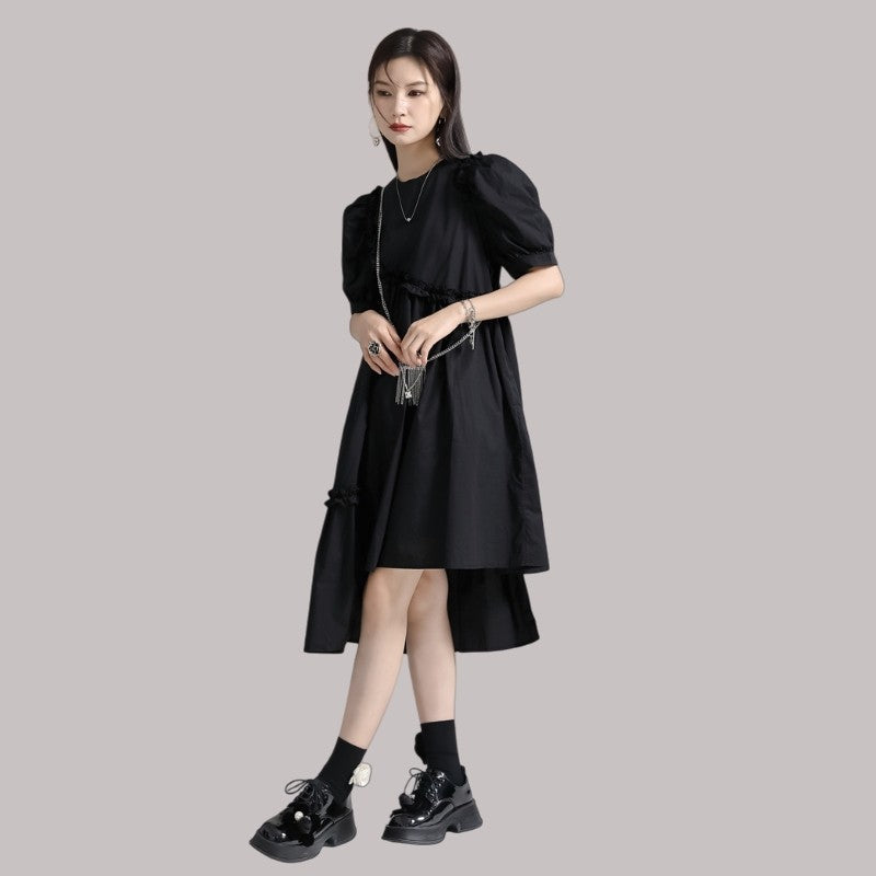 Puffed Sleeve Dress