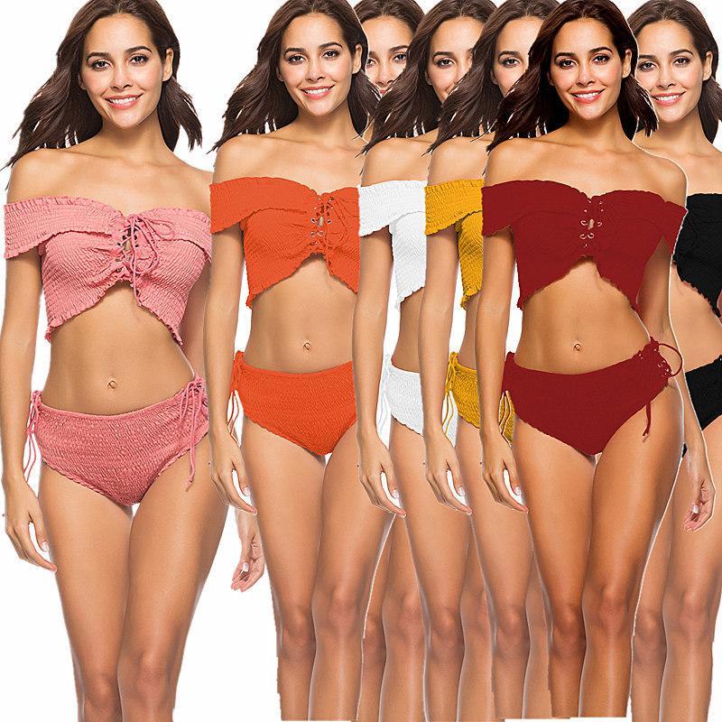 Summer New Sexy Cross Strap Two-Piece Bikini