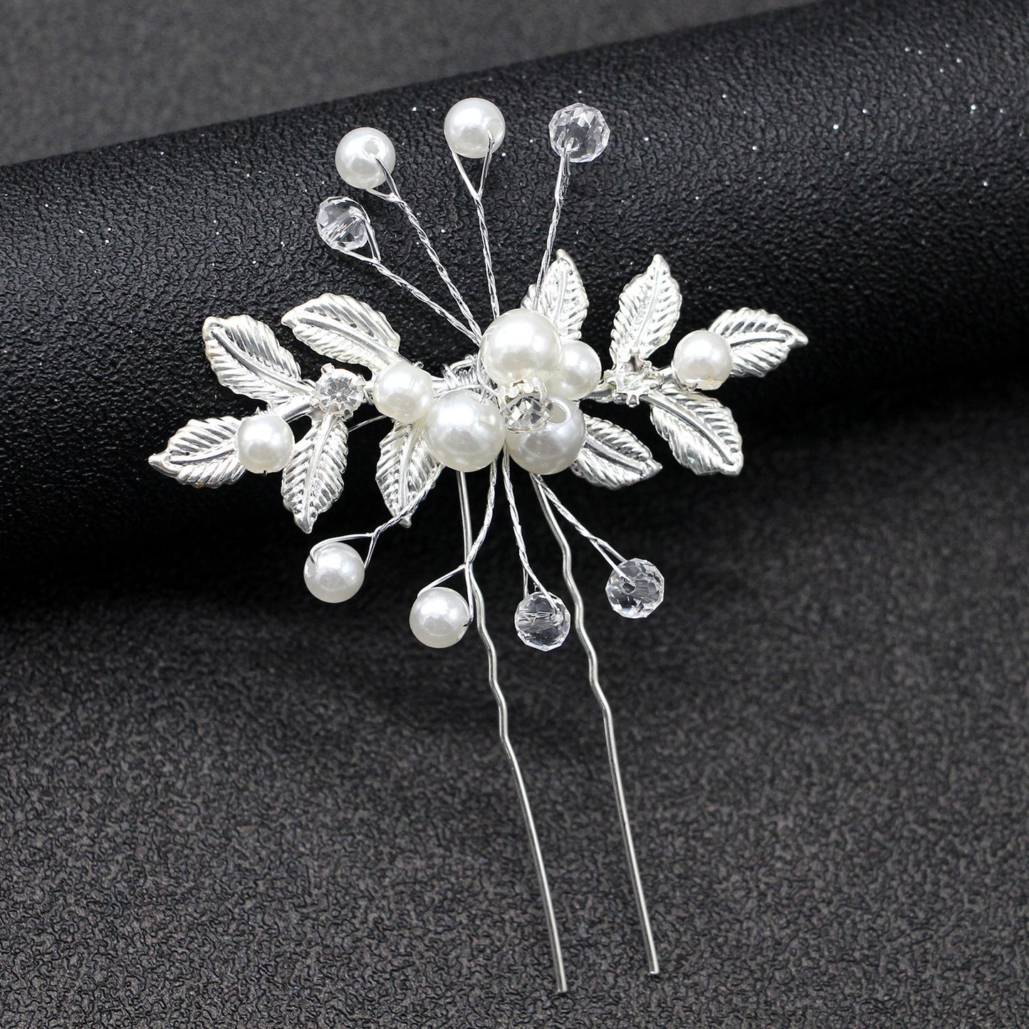 Bridal Gold Pearl Hair Vine Classic Olive Leaf Hair Accessory