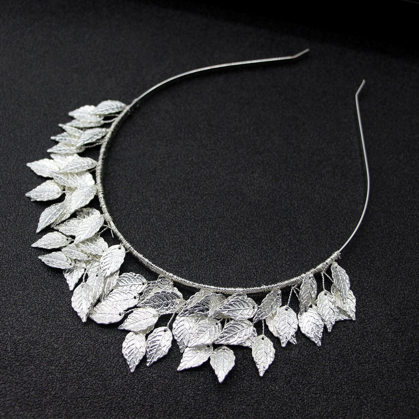 Trendy Alloy Leaf Hairband Elegant Casual Headband