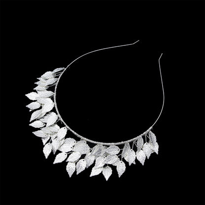 Trendy Alloy Leaf Hairband Elegant Casual Headband