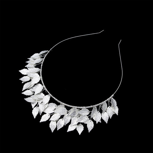 Trendy Alloy Leaf Hairband Elegant Casual Headband