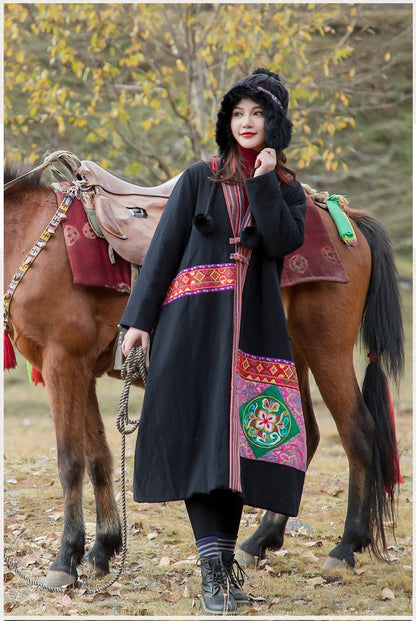 Winter Ethnic Wind Oversize Women'S Cotton-Padded Jackets
