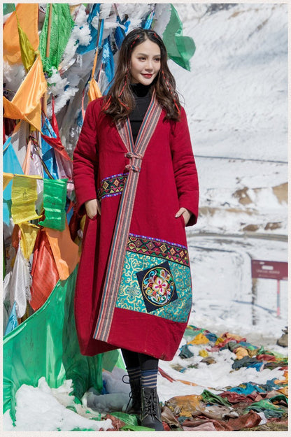 Winter Ethnic Wind Oversize Women'S Cotton-Padded Jackets