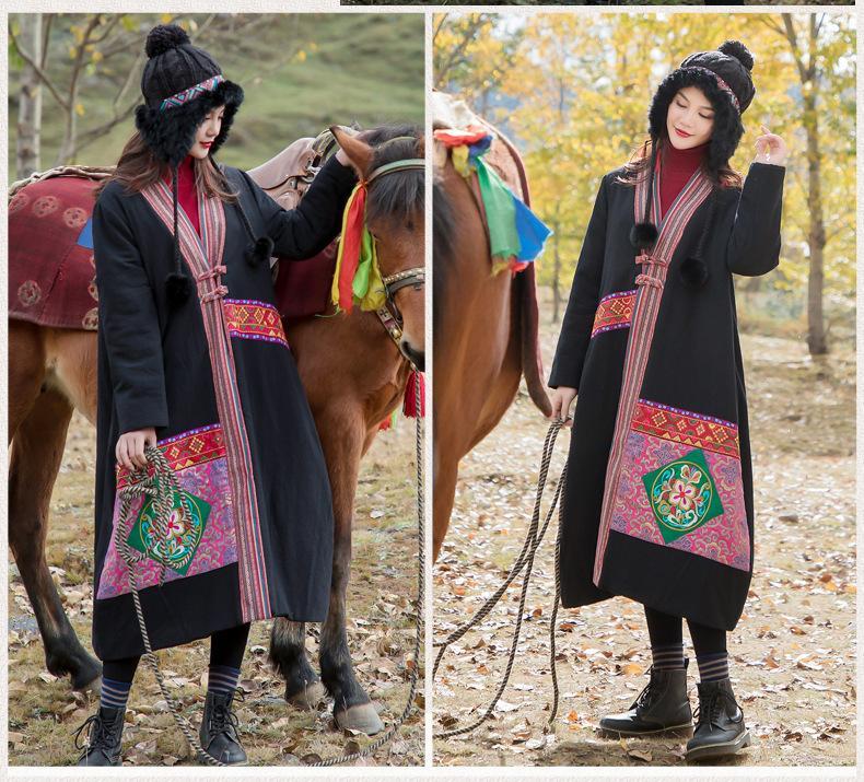 Winter Ethnic Wind Oversize Women'S Cotton-Padded Jackets