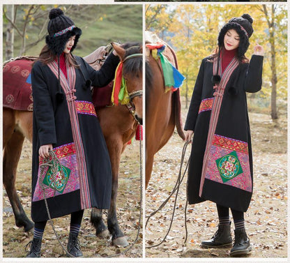 Winter Ethnic Wind Oversize Women'S Cotton-Padded Jackets