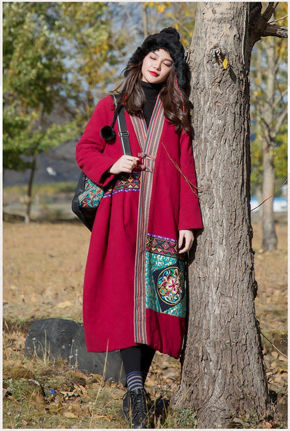 Winter Ethnic Wind Oversize Women'S Cotton-Padded Jackets