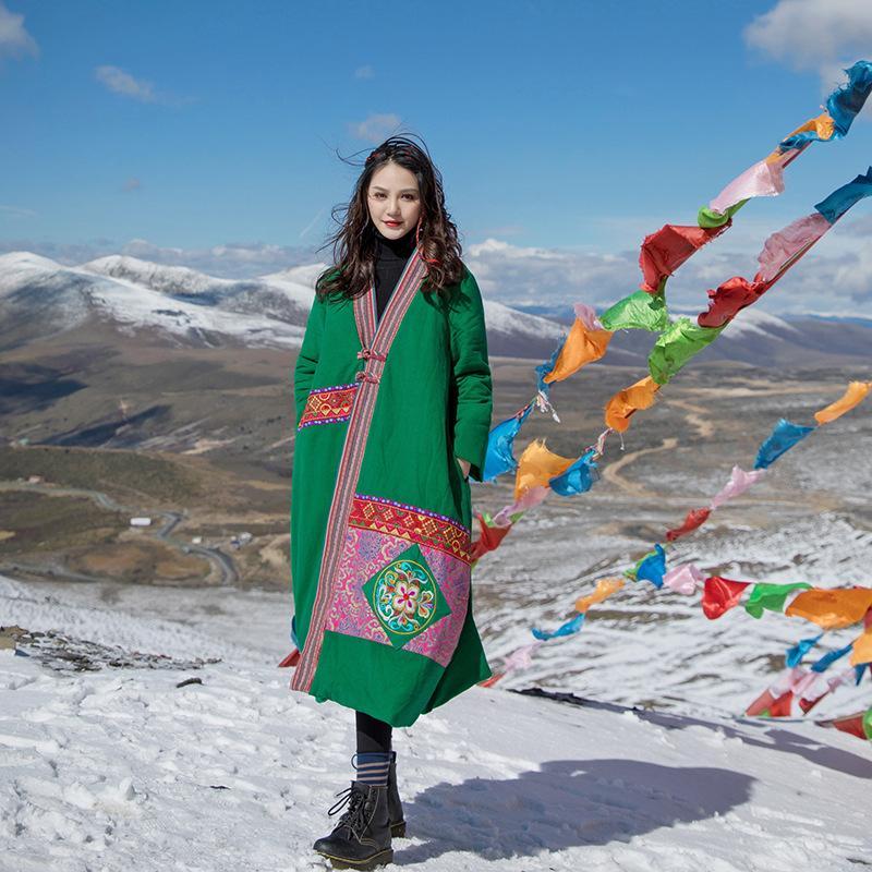 Winter Ethnic Wind Oversize Women'S Cotton-Padded Jackets