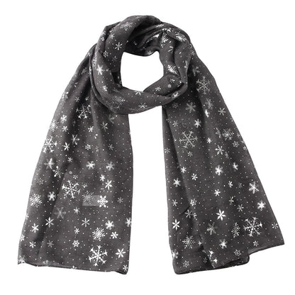 Winter Snowflake Polka Dots Christmas Shawl Scarf