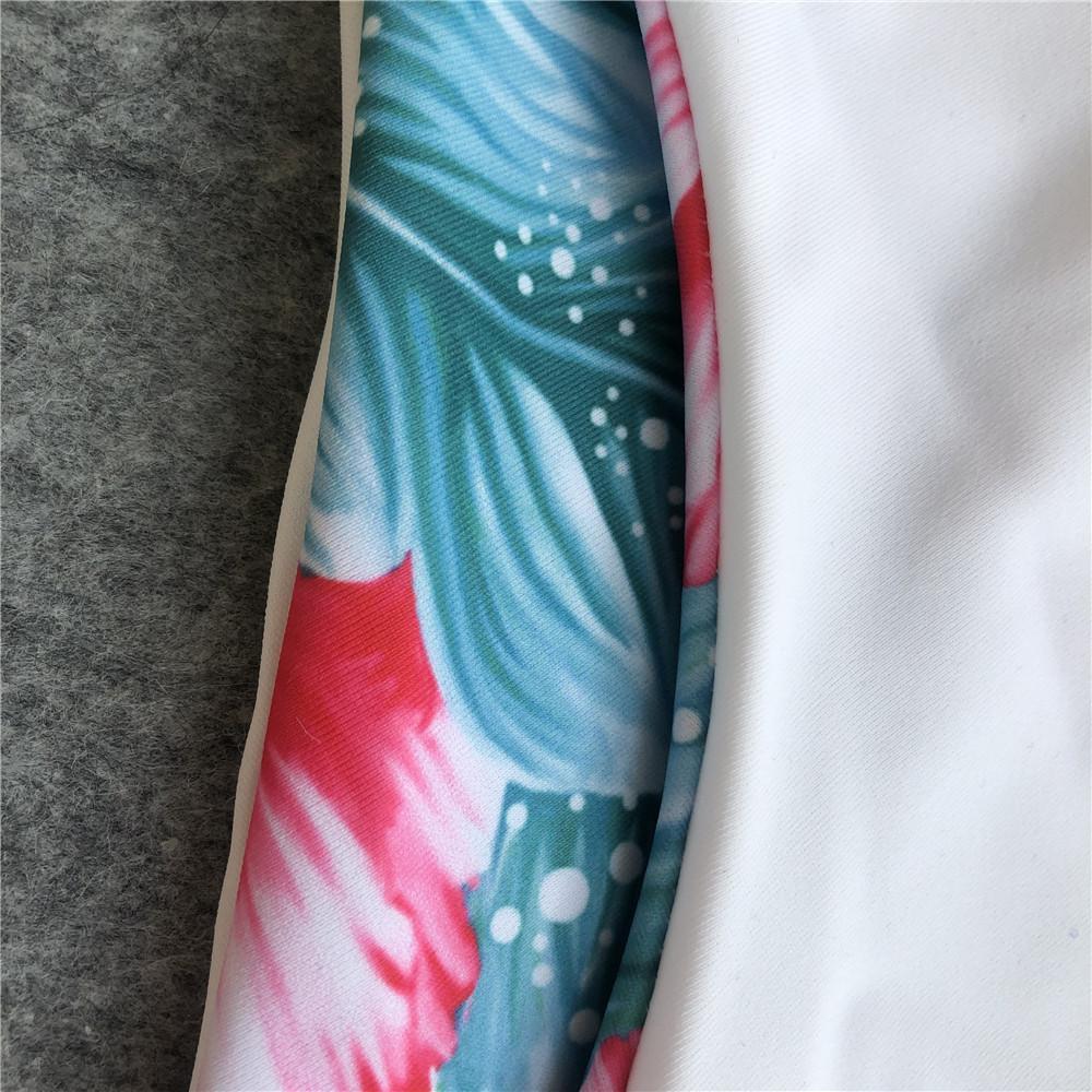 New Multicolor Printed Hollow One-Piece Swimsuit