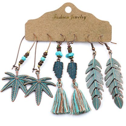 Bohemian Tassel Earrings Set â€?Alloy Fashion Jewelry