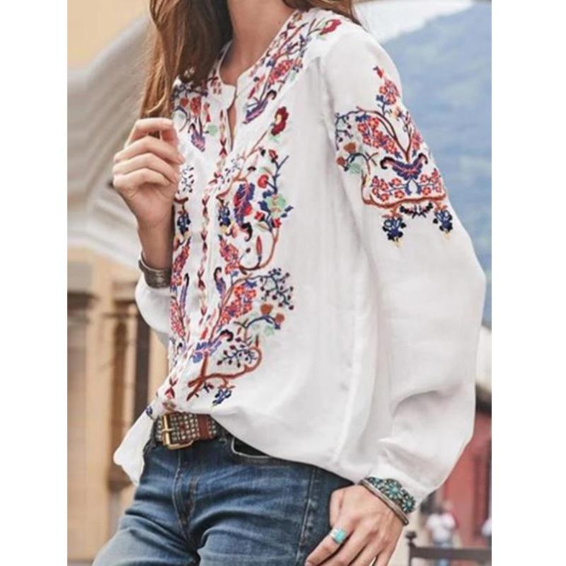 Explosions Loose Cardigan Printed Long-Sleeved Shirt Tops