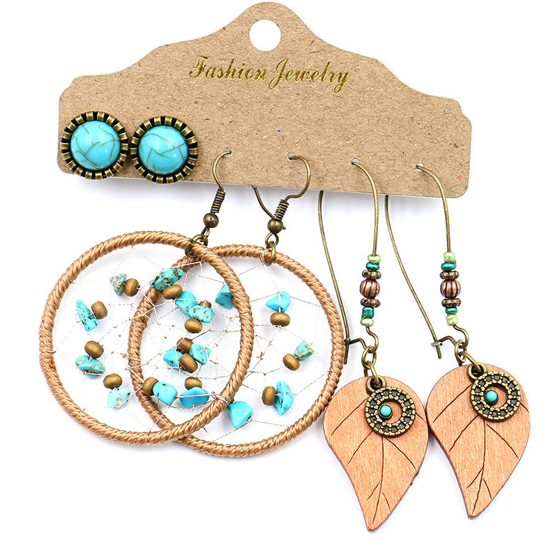 Fashion Tassel Earrings Set for Women - Vintage Style